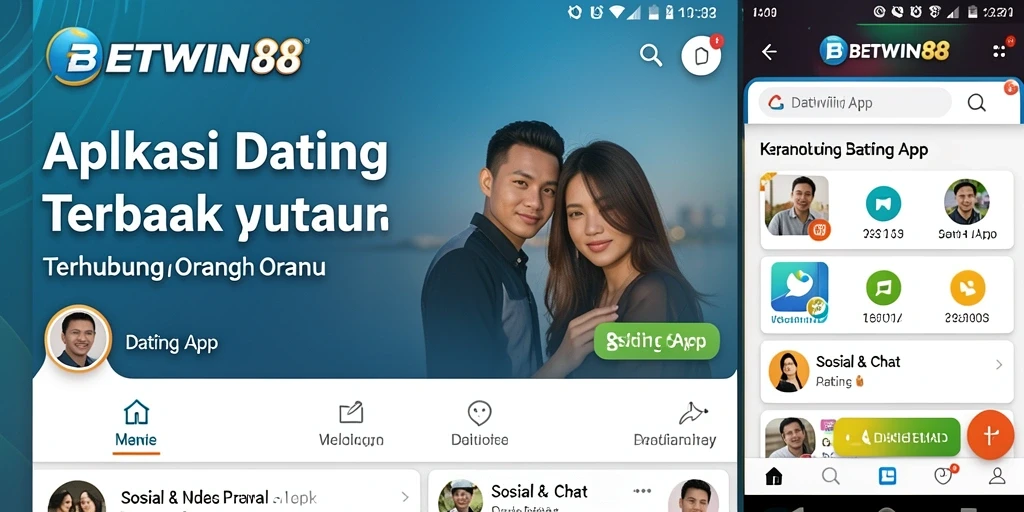 Antarmuka BETWIN88 yang modern dan mudah digunakan untuk mencari pasangan.