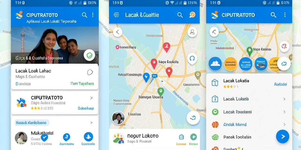 Antarmuka CIPUTRATOTO yang intuitif untuk lacak lokasi.