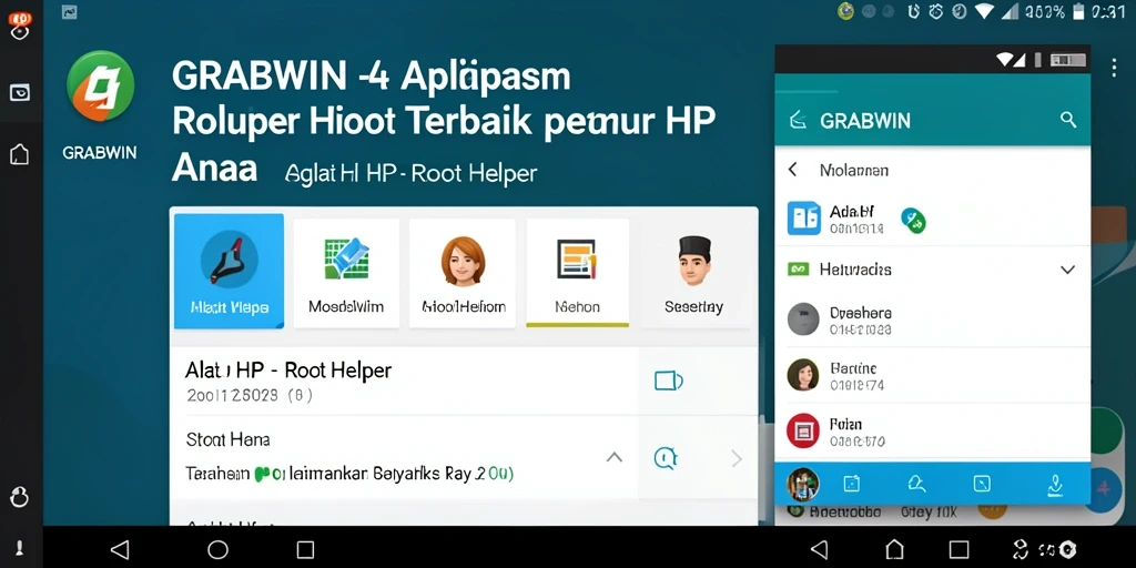 Antarmuka pengguna GRABWIN yang sederhana dan efektif.