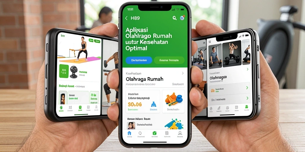 Tampilan antarmuka H89 yang modern dan fungsional untuk olahraga rumah.