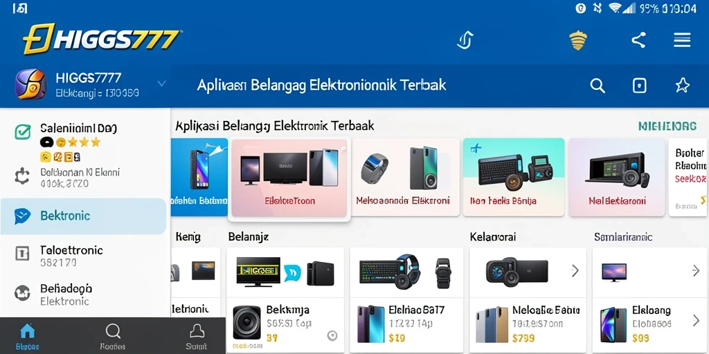 Tampilan antarmuka HIGGS777 yang modern dan fungsional.