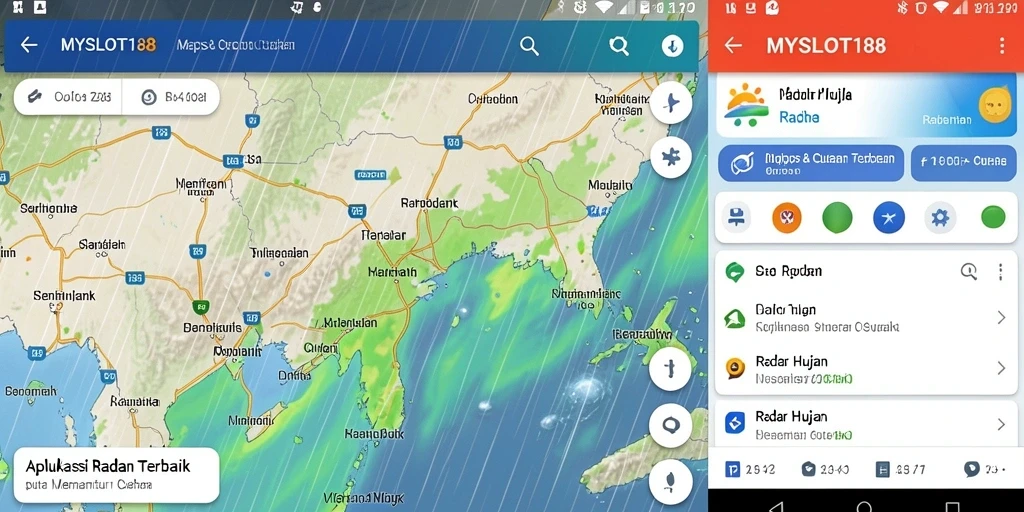 Tampilan antarmuka MYSLOT188 dengan fitur Radar Hujan yang informatif.